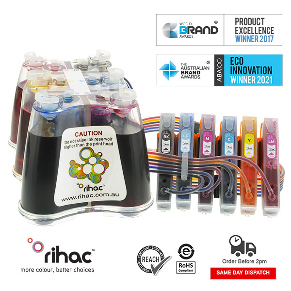 Rihac Inklink Continuous Ink Supply System for Epson XP-850 XP-860 XP-950 XP-960 XP-970 using 277 or 277XL ink cartridges